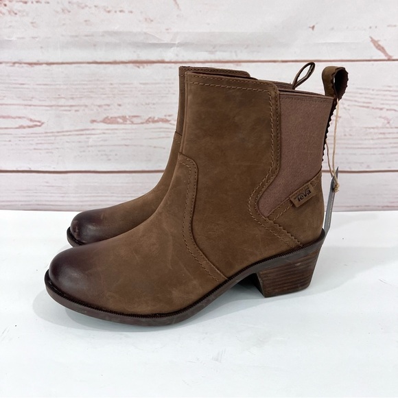 NWT Teva Leather Anaya Waterproof Chelsea Boot - Picture 4 of 13